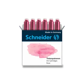 Naboje atramentowe Schneider, 6 szt. różowe